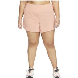 NWT NIKE Women's Eclipse Running Shorts (plus Size) In Orange 3X
